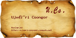 Ujvári Csongor névjegykártya