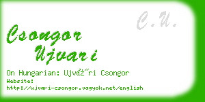 csongor ujvari business card